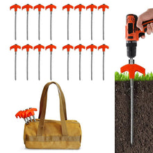 Load image into Gallery viewer, 8" Screw in Tent Stakes - Ground Anchors Screw in