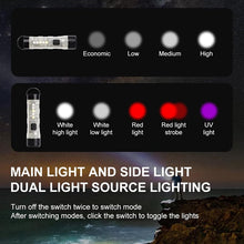 Load image into Gallery viewer, Compact Rechargeable Waterproof Keychain Flashlight