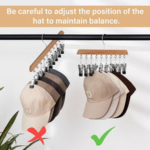 Load image into Gallery viewer, Wooden Hat Hanger Closet Organizer
