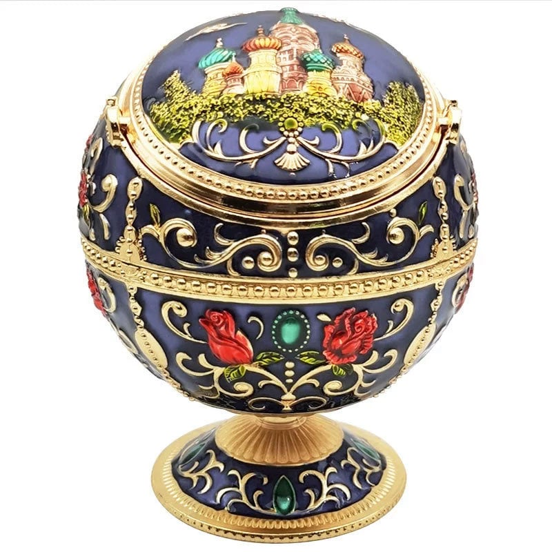 Vintage Portable Cigar Ashtray with Lid
