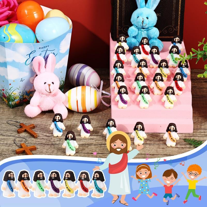 【Extra 10% Off】Mini Jesus Figurines With Jesus love You Slogan