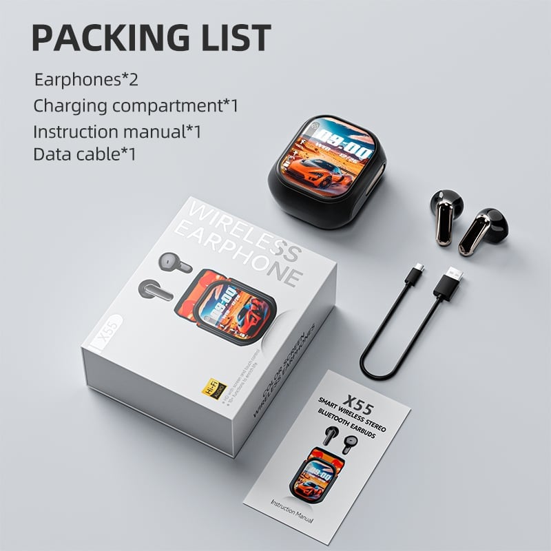 Color screen noise-canceling translation headphones