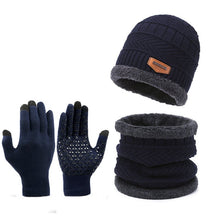 Load image into Gallery viewer, Men's and Women's Unisex Hat Neck Scarf Gloves 3 Piece Set