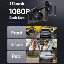 Load image into Gallery viewer, HD triple-lens driving recorder
