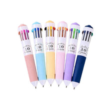 Load image into Gallery viewer, 6-Pack Multicolor Pens – 10-in-1 Colored Ballpoint Pen Set
