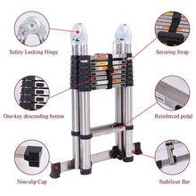 Load image into Gallery viewer, Saker Portable Collapsible Extension Ladder