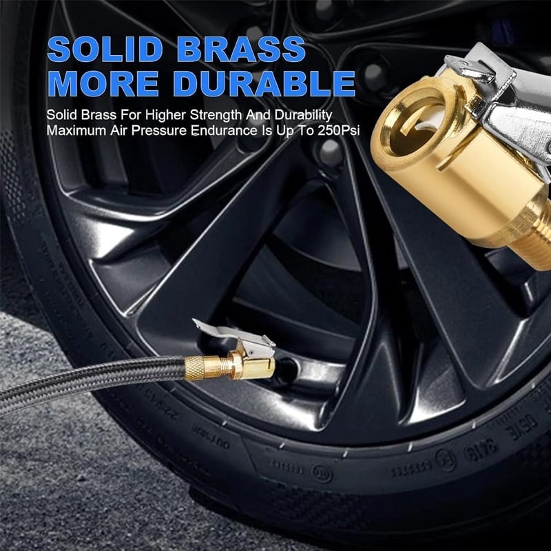 Tire Air Chuck with Clip Adapter