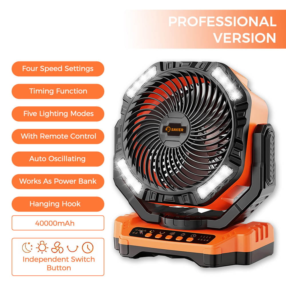 Outdoor Portable Cooling Fan - SAKER® Rechargeable Camping Fan