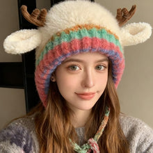 Load image into Gallery viewer, Cute Christmas Antler Beanie Hat