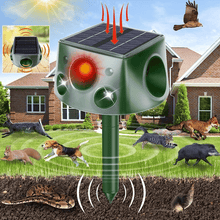 Load image into Gallery viewer, Ultrasonic Solar Animal Repeller