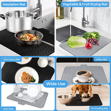 Load image into Gallery viewer, Large Size Silicone Dish Drying Mat