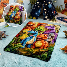 Load image into Gallery viewer, Flannel Dinosaur Nap Blanket