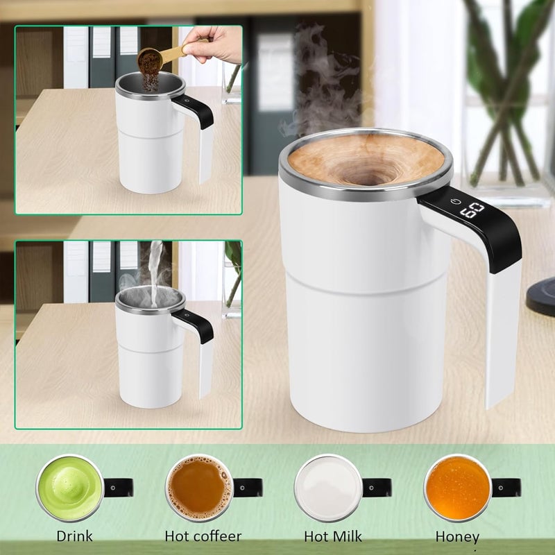 Rechargeable Temperature Display Automatic Mixing Cup