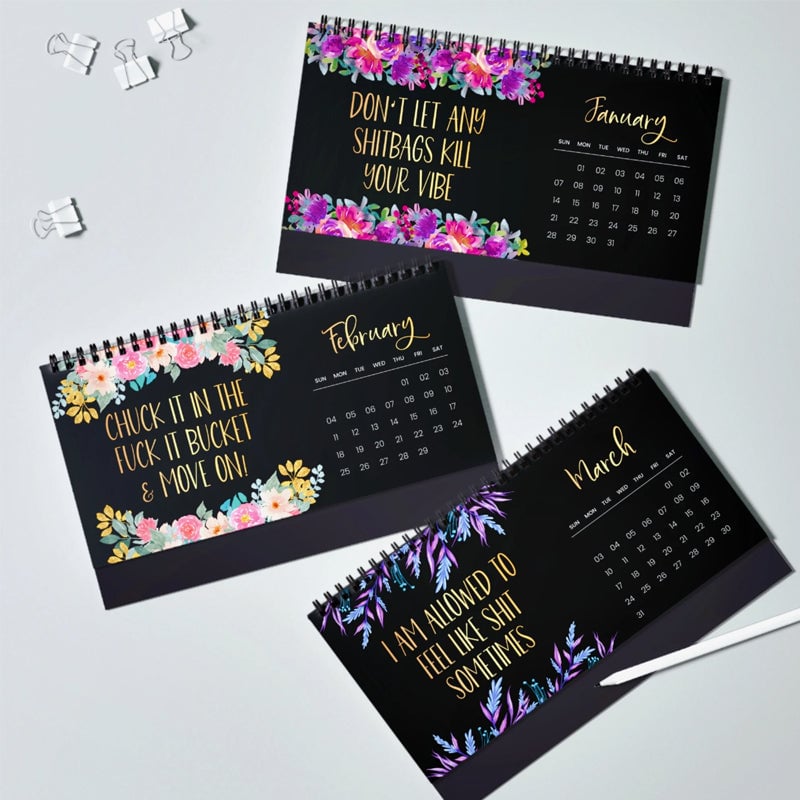 New 2025 Calendar with Fun Quotes and Planner