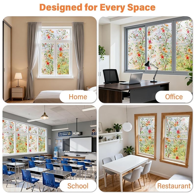 Holographic PVC Window Privacy Film