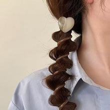 Load image into Gallery viewer, 4 PCS - Heart Shaped Straight Telephone Cord Ponytail Holder