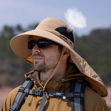 Load image into Gallery viewer, Men's Wide Brim Sun Hat with Removable Face Mask