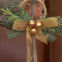 Load image into Gallery viewer, Metal Bells &amp; Mini Wreath Door Hangers