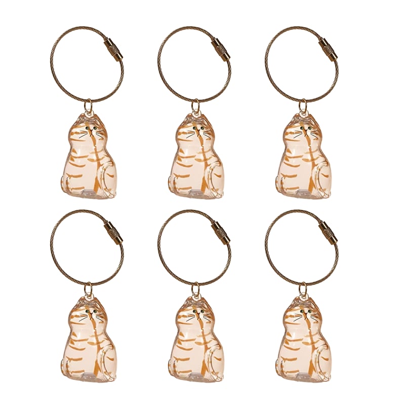 Cat Fur Keepsake Keychain – Transparent Memory Pendant for Pet Hair Storage