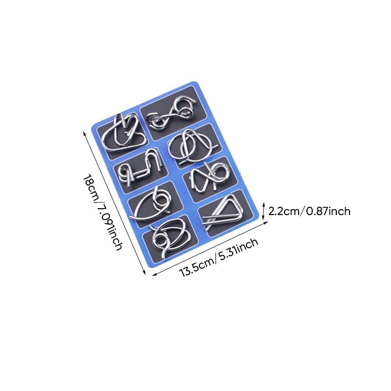 24-Piece Metal Wire Puzzle Set