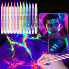 Load image into Gallery viewer, UV Neon Face Paint Markers 12 Colors