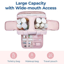 Load image into Gallery viewer, Large Wide-open Travel Makeup Bag