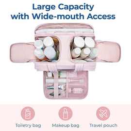 Large Wide-open Travel Makeup Bag