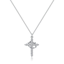 Load image into Gallery viewer, Crown &amp; Cross Pendant Choker Necklace