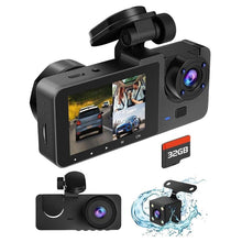Load image into Gallery viewer, HD triple-lens driving recorder