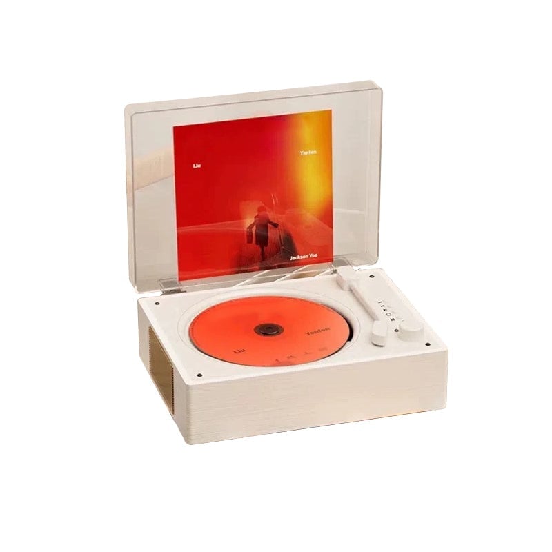 Time Retro CD Player Album Player Bluetooth Record Speaker
