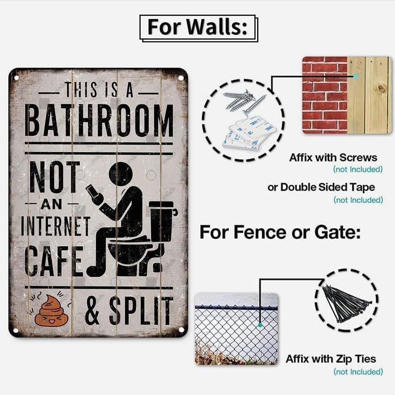 Creative Bathroom Door Sign