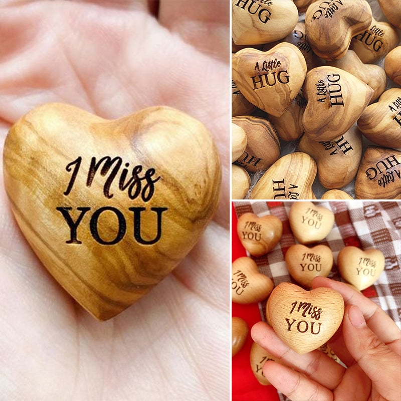 Pocket Hug Wooden Heart Token