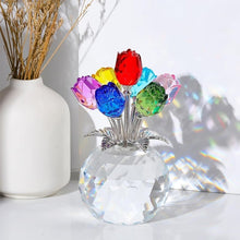 Load image into Gallery viewer, 7-Color Crystal Rose Floral Keepsake