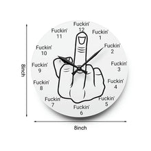 Load image into Gallery viewer, Middle finger Wall Clock