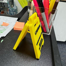 Load image into Gallery viewer, Caution Overstimulated Sign for Desk