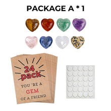 Load image into Gallery viewer, 24 Pack Valentines Cards with Heart-Shape Crystals
