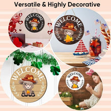 Load image into Gallery viewer, DIY Wooden Christmas Highland Bull Welcome Sign