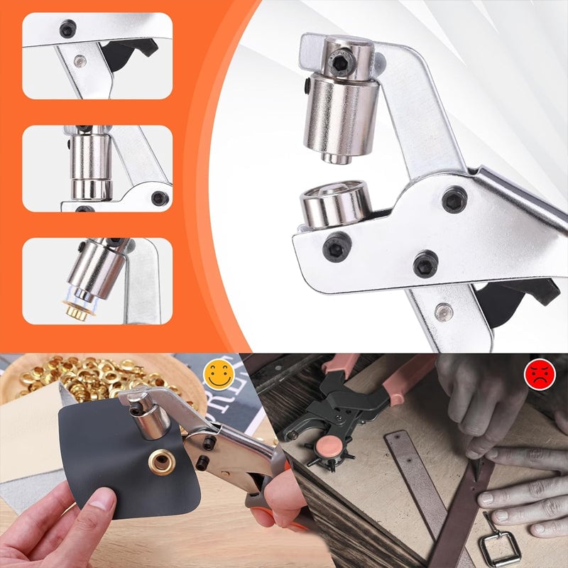 Eyelet Pliers for Tarpaulins (Pliers + 500 silver buckles)