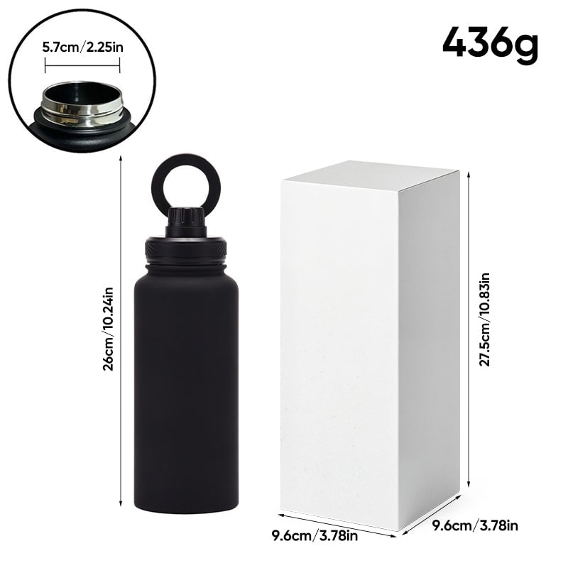 Water Bottle with Magnetic Phone Holder