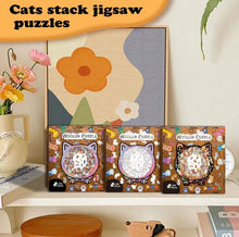Load image into Gallery viewer, 135PCS Cat-Shaped Wooden Puzzle Game