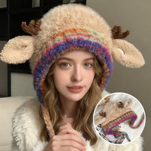 Load image into Gallery viewer, Cute Christmas Antler Beanie Hat