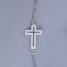 Load image into Gallery viewer, Rhinestone Cross Charm Bracelet