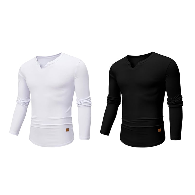 Men's Slim Fit V-Neck Longline Muscle Shirt