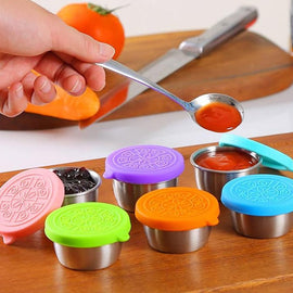 Stainless Steel Containers With Leakproof Silicone Lids