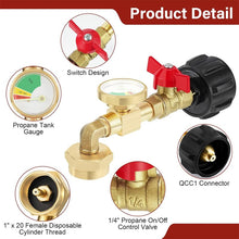 Load image into Gallery viewer, Propane Fill Fitting Switch
