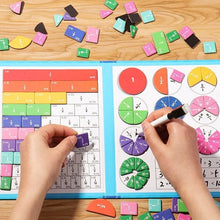 Load image into Gallery viewer, Montessori Magnetic Book Fraction Puzzle For Children