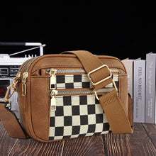 Load image into Gallery viewer, Women's Fashionable Colorblock Plaid Pattern Crossbody Bag