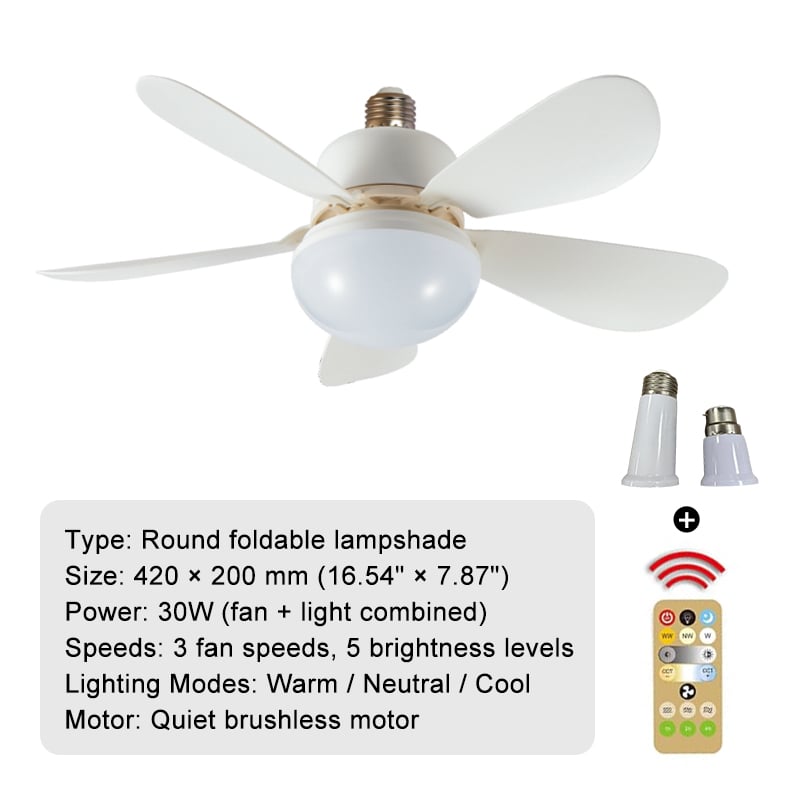 Ceiling Fan with Remote & LED Light