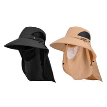 Load image into Gallery viewer, Men's Wide Brim Sun Hat with Removable Face Mask