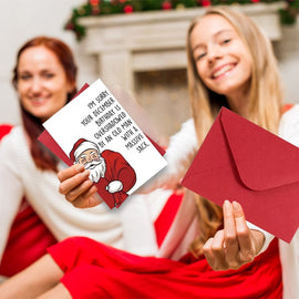 Cartoon Santa Claus Birthday Card